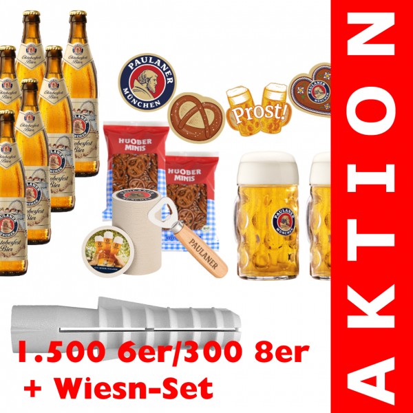 1.500 6er / 300 8er + 1 original PAULANER Wiesn-Set